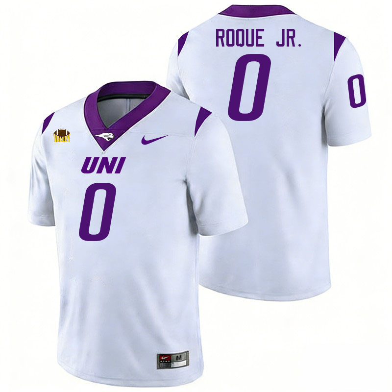 Northern Iowa Panthers #0 JC Roque Jr. College Football Jerseys,Uniforms-White